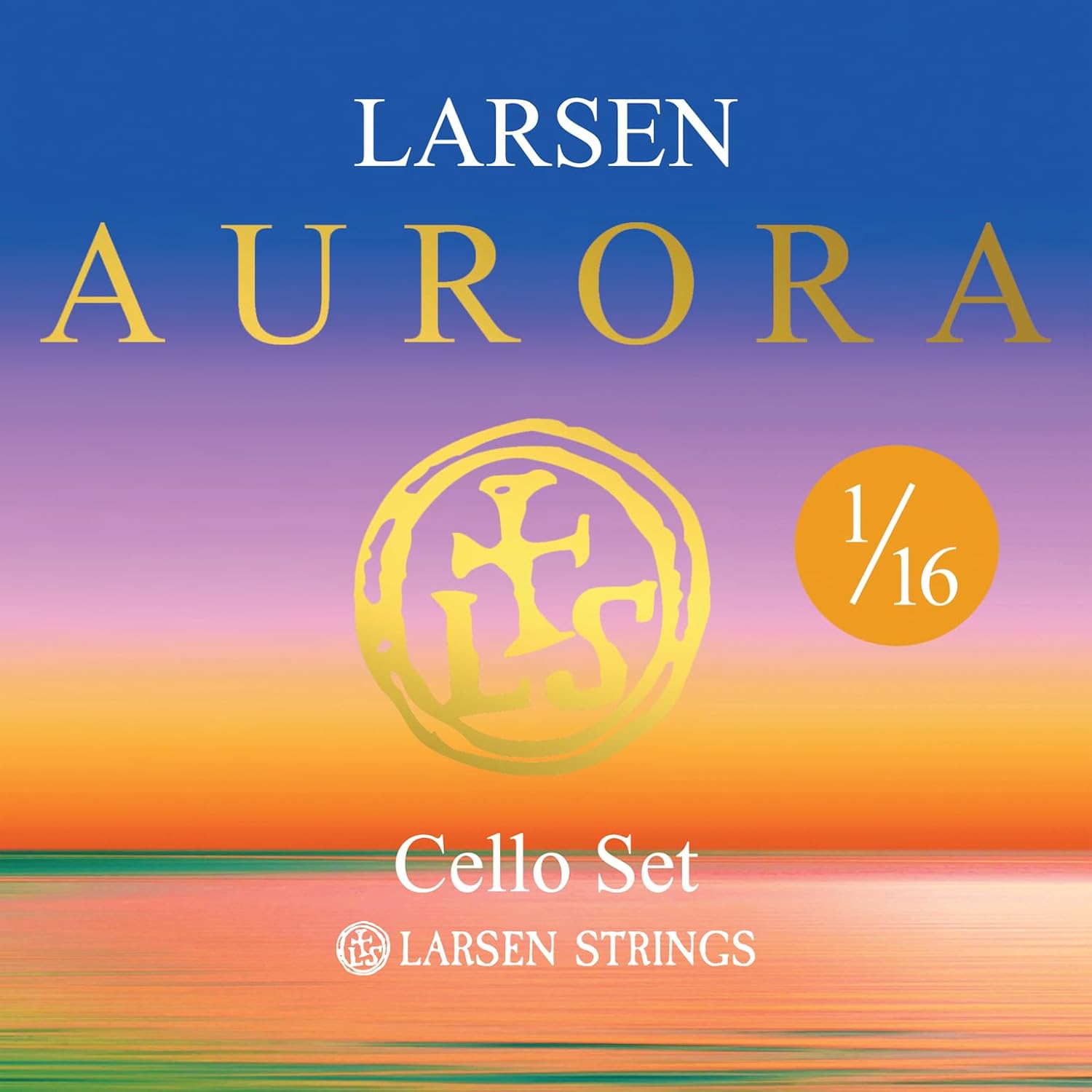 Larsen Aurora Cello Strings – 1/16 Size Medium Tension String Set for Fractional Cello – Affordable, Professional-Grade Cello Strings for Young Cellists