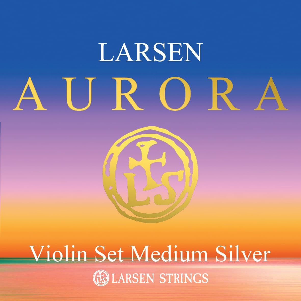 Larsen Aurora Violin Strings – Medium Tension Set with Silver D – Enhanced Clarity and Tonal Colour
