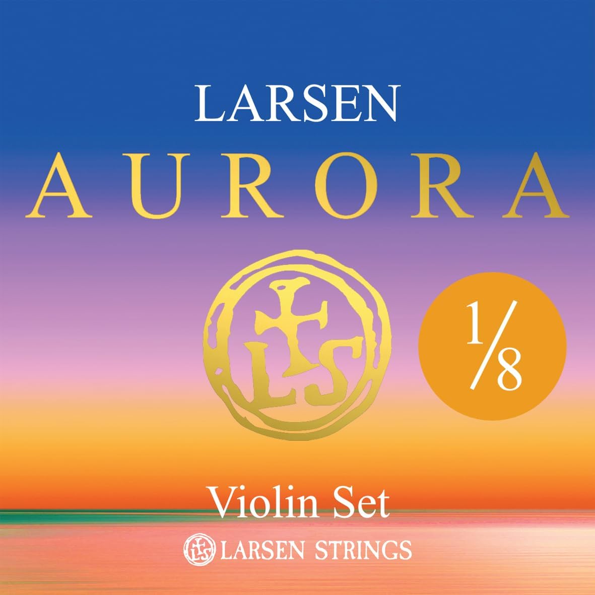 Larsen Aurora Violin Strings – 1/8 Size Medium Tension String Set for Fractional Violin – Affordable, Professional-Grade Violin Strings for Young Musicians