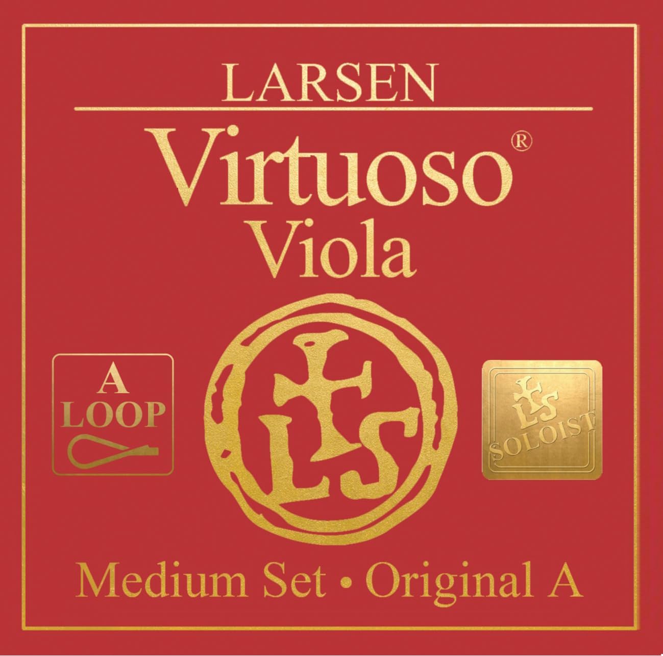 Larsen Virtuoso Viola Strings – Professional Soloist Set with A Loop End for Projection & Depth