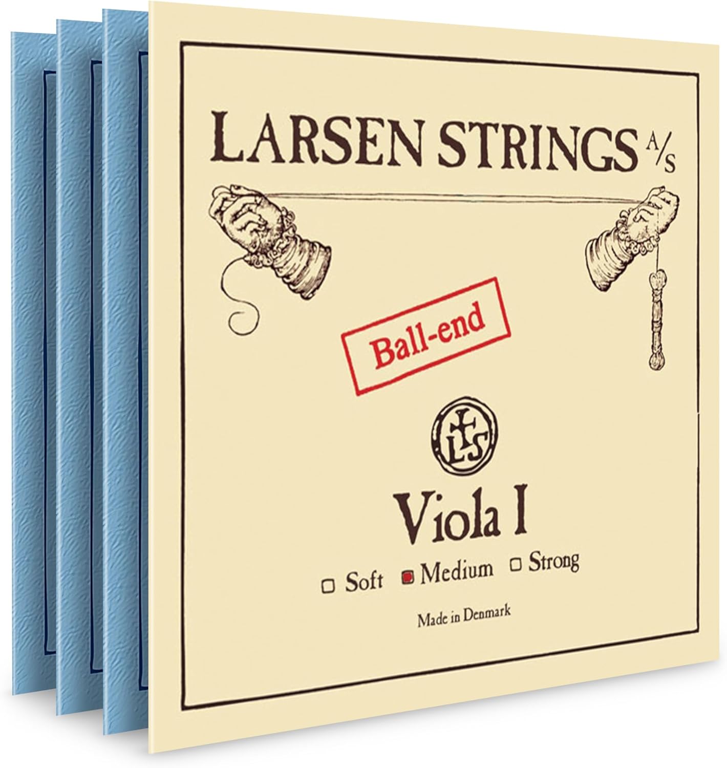 Larsen Original Viola Strings – Medium Tension Set with A Ball End for Warmth, Clarity & Stability