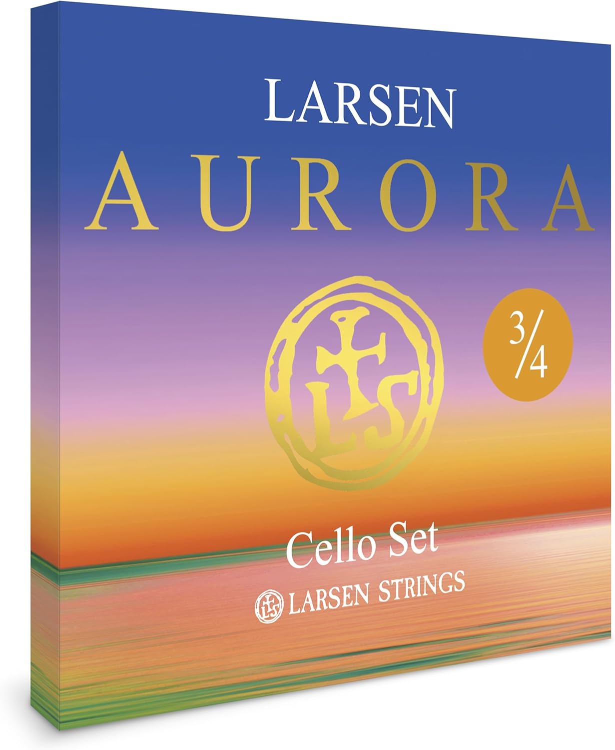 Larsen Aurora Cello Strings - 3/4 Size Medium Tension String Set for Fractional Cello – Affordable, Professional-Grade Cello Strings for Young Cellists