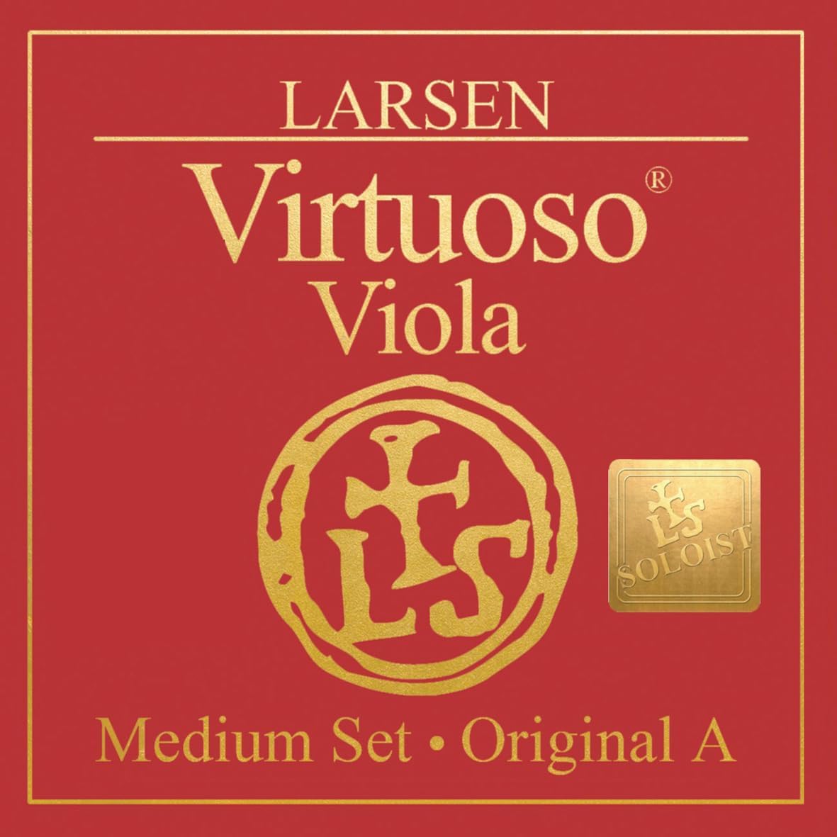Larsen Virtuoso Viola Strings – Professional Soloist Set with A Ball End for Projection & Depth
