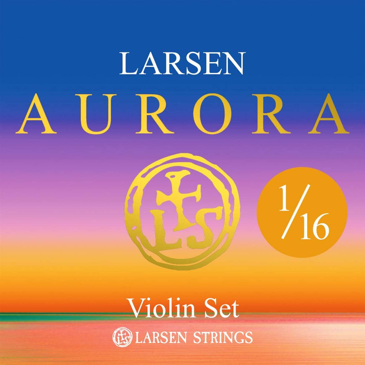 Larsen Aurora Violin Strings – 1/16 Size Medium Tension String Set for Fractional Violin – Affordable, Professional-Grade Violin Strings for Young Musicians