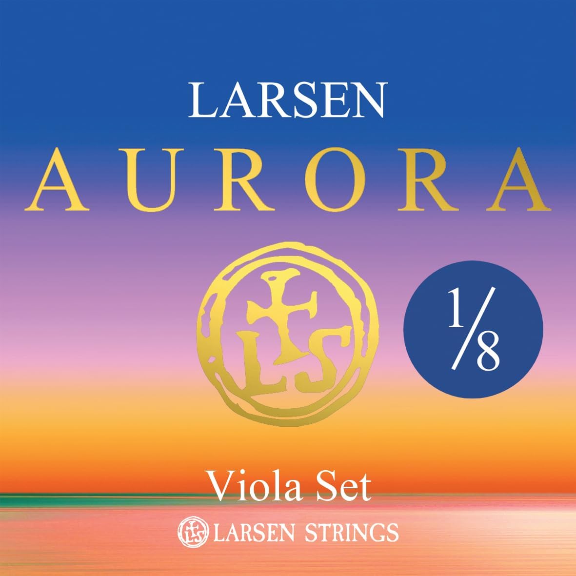 LARSEN Strings Aurora Viola Strings Medium 1/8