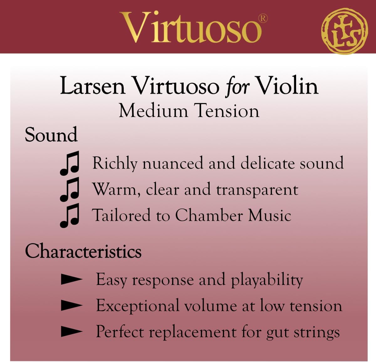 LARSEN Violin Strings (LV-V-SETMEDB)