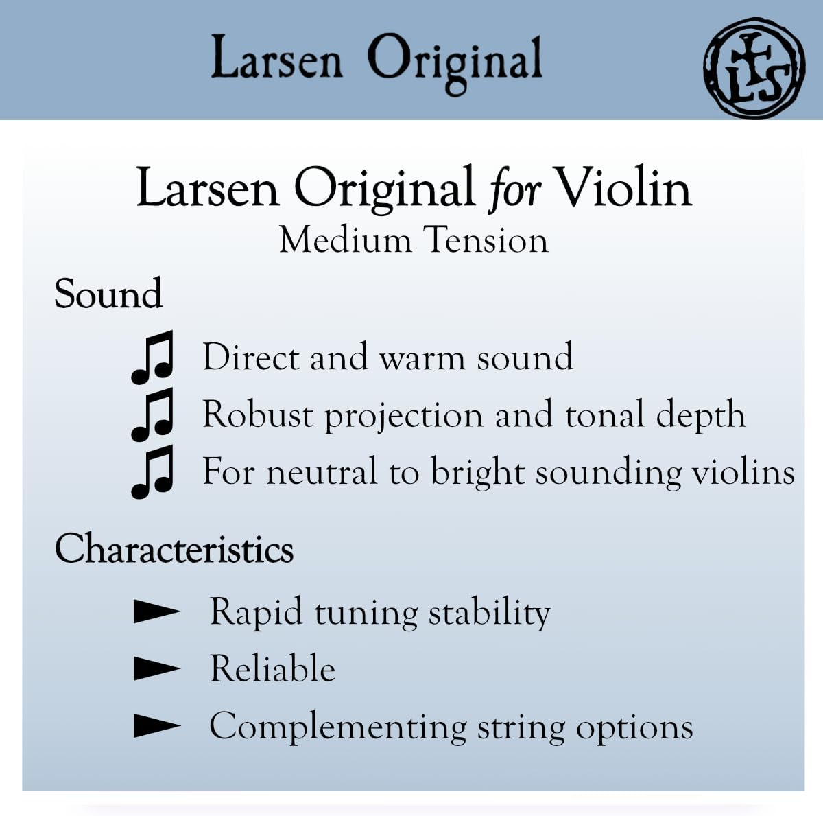 LARSEN Violin Strings (LV-SETMEDB)