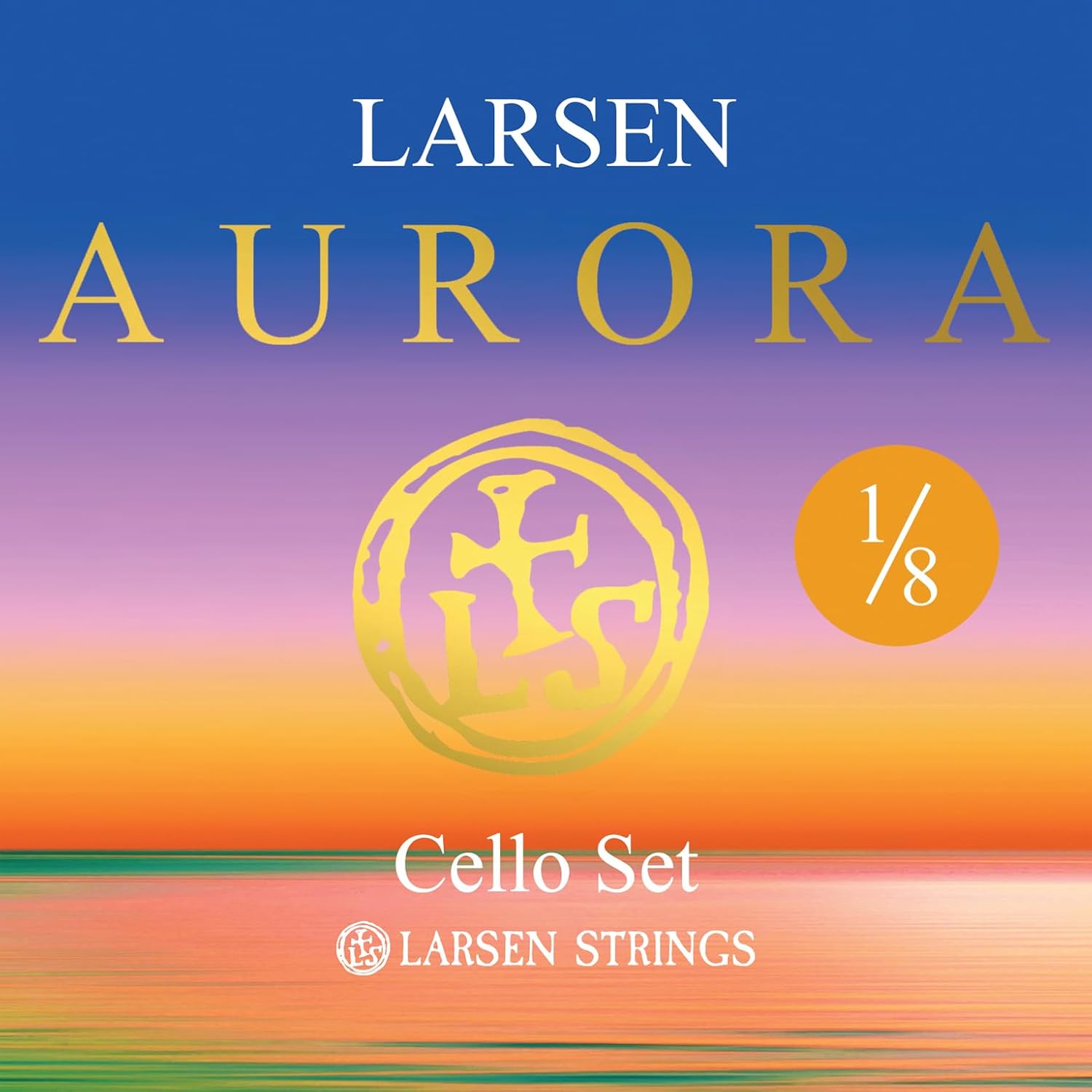 Larsen Aurora Cello Strings – 1/8 Size Medium Tension String Set for Fractional Cello – Affordable, Professional-Grade Cello Strings for Young Cellists