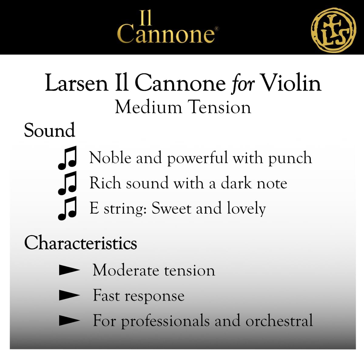 Il CANNONE Violin Set Medium