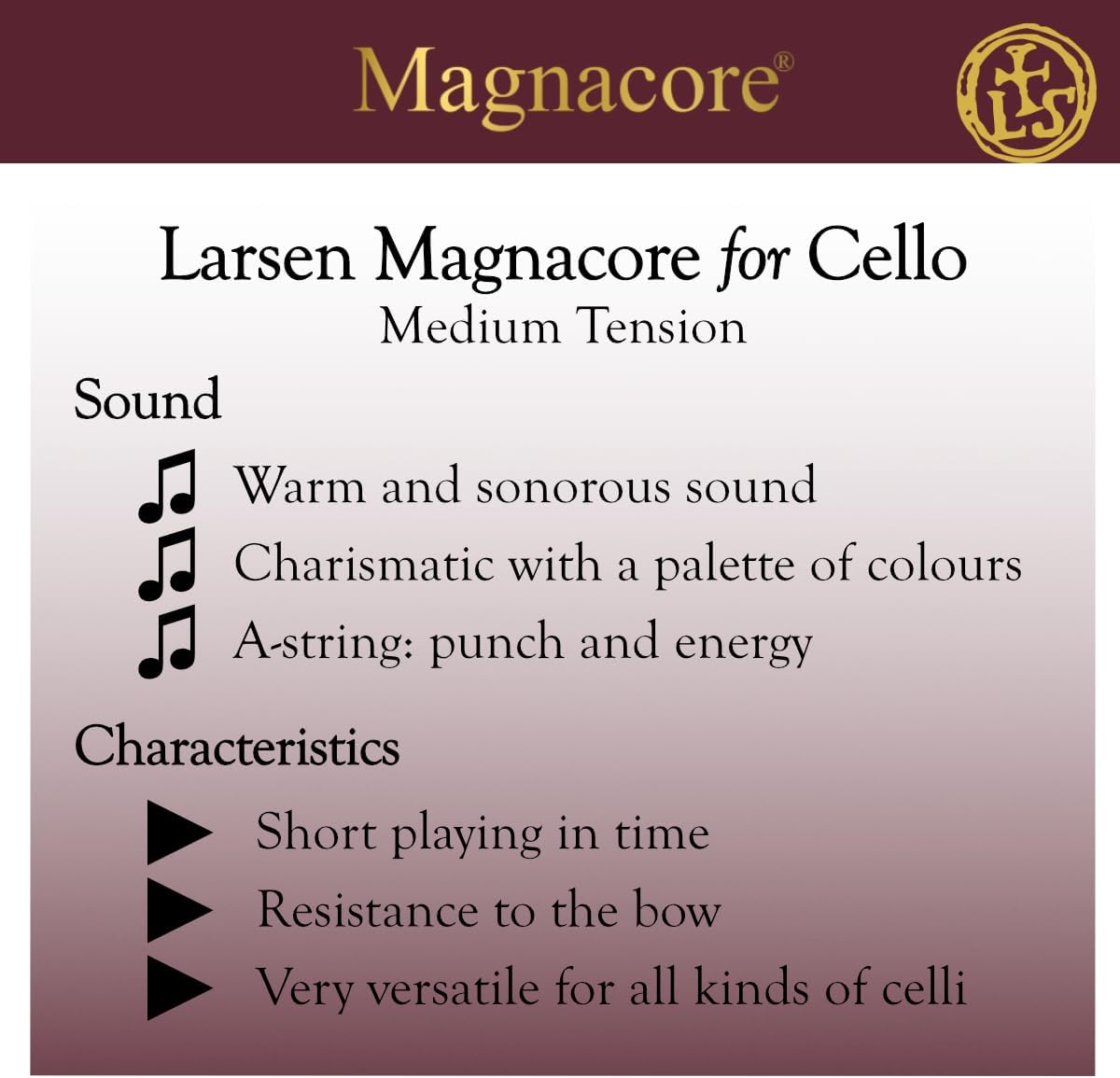 Larsen Cello Strings (LCMC-MAGNACORE SET)